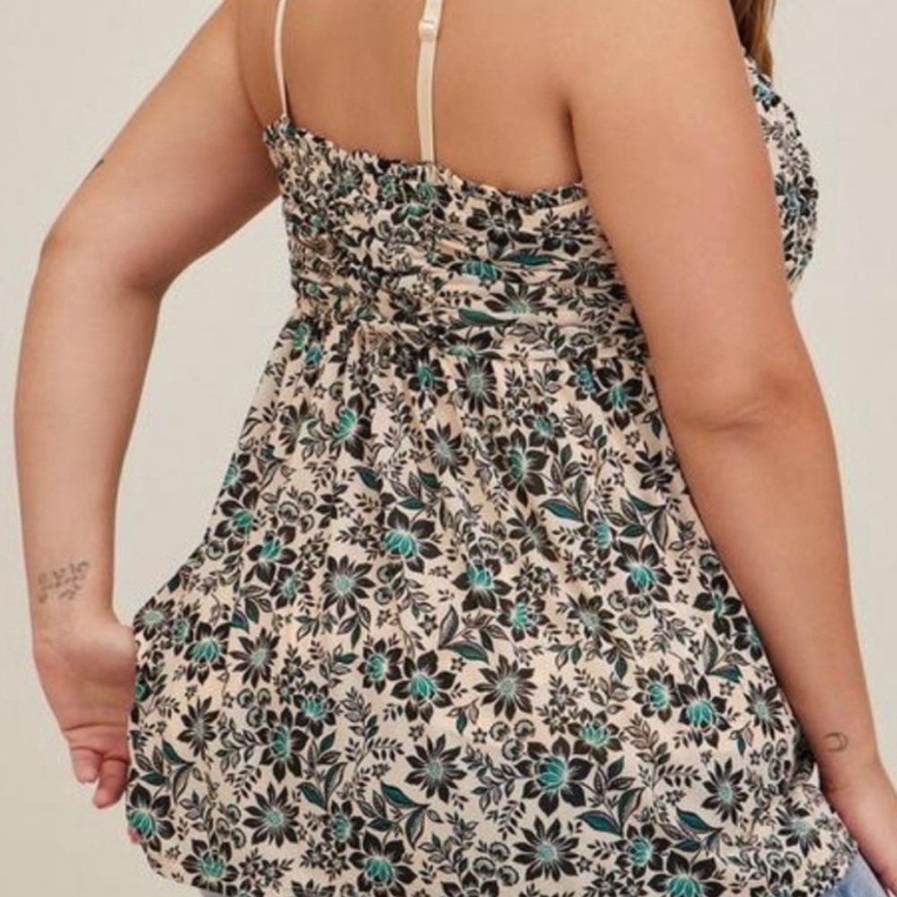 Torrid Floral Baby Doll Top - Picture 3 of 12